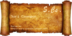 Suri Csongor névjegykártya